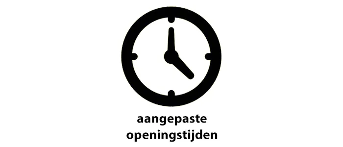 Aangepaste openingstijden showroom